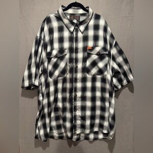 DIXXON Black and White Plaid Button-Down Shirt